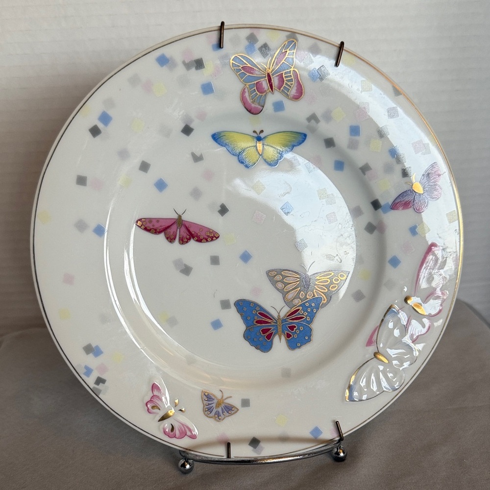 Papillon Toscany Collection Multicolor Butterflies Wall Plate JC/EF Design Japan